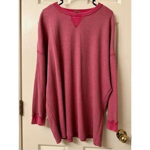 NWT Free People Long Sleeve Thermal Oversized Tunic Top Women's Small